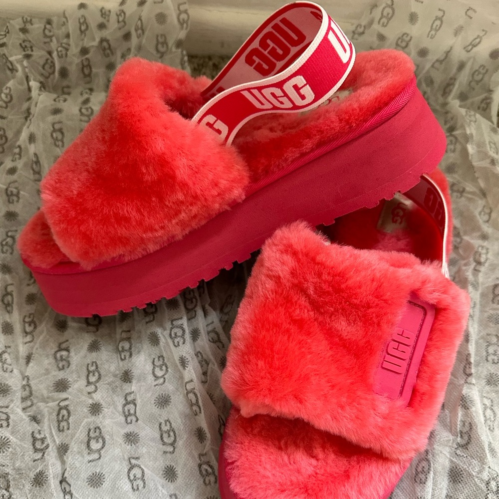 Women’s Disco Platform Slides Sandals in Pink, Size 8